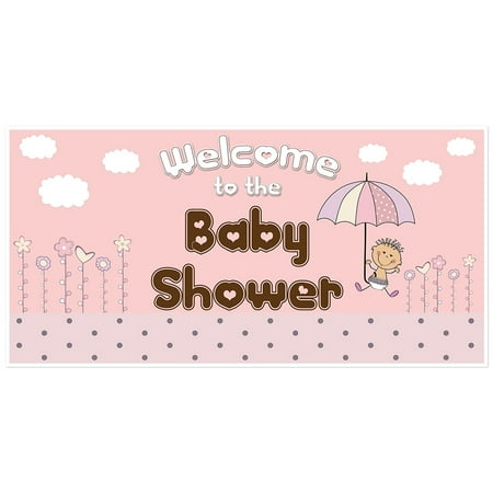 Umbrella Girl Baby Shower Banner Walmart Com Umbrella Girl Baby Shower Banner Walmart Com