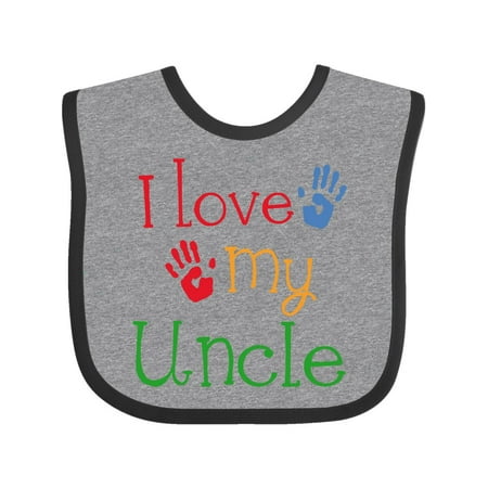 

Inktastic I Love My Uncle Childs Gift Baby Boy or Baby Girl Bib