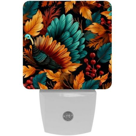 

Thanksgiving turkey leaves LED Square Night Lights - Energy Efficient and Stylish Bedroom Lighting Solution
