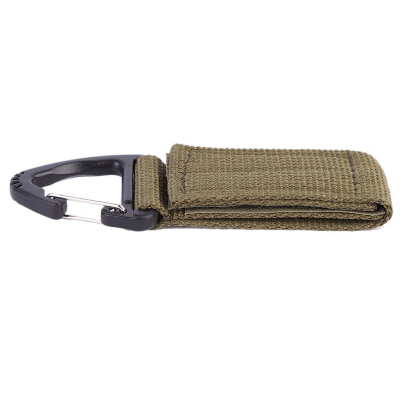 Aubess Carabiner Clip Military Nylon Key Hook Webbing Molle Buckle Outdoor Hanging Belt