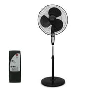 BLACK+DECKER BFSR18B 18 in. Stand Fan with Remote Control, Black