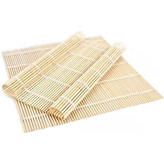 Bamboo Sushi Rolling Mat,Sushi maker, Sushi roll maker, Sushi bazooka 2 Pack (9.5" x 9.6")