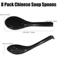 thumbnail image 2 of 8 Pcs Black Asian Soup Spoons Melamine Ramen Ladle Long Handle Chinese Japanese Wonton Dumpling Pho Rice Noodle Soup Spoon, 2 of 8