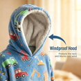 thumbnail image 7 of Kids Glow in The Dark Hooded Blanket Hoodie, Oversized Wearable Blanket for Boys & Girls Flannel Fleece One Size Purple D0P, 7 of 7