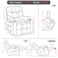 thumbnail image 4 of MCombo Oversized Power Lift Recliner Chair with 27.2'' Extra Wide Seat for Big Elderly People, Fabric (Light Grey, Medium-Wide), 4 of 9