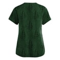 thumbnail image 2 of Women's V-Neck Tree Pattern Short Sleeve Blouse Soft, Breathable Fabric for Casual Wear, 2 of 3