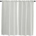 thumbnail image 2 of Sage Green Striped Window Curtains 63 Inch Length, Farmhouse Green Stripes Rod Pocket Kitchen Window Treatments Drapes for Bedroom, Cafe, Living Room, 2 Panels, 42 W x 63 L, 2 of 5