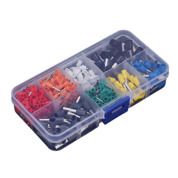 400pcs Brass Wire Ferrules Set Insulation Sleeve Assortment Comprehensive Electrical Connector set for Electricians