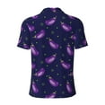 thumbnail image 4 of Rocae Eggplant for Men's Short Sleeve Polo Shirt, Quick Drying Performance Moisture Wicking Sports Men's Golf Shirt Small, 4 of 9