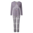 thumbnail image 3 of Shadoumai Matching Family Christmas Pajamas For Couples, Xmas Tree Print Tops Long Sleeve Holiday Sleepwear Sets For Mom Dad Fall Clothes, 3 of 6