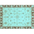 thumbnail image 1 of Ahgly Company Indoor Rectangle Abstract Light Blue Modern Area Rugs, 4' x 6', 1 of 4