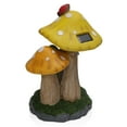 thumbnail image 3 of Alpine Corporation 12"H Frog Mushroom Statue with Solar Light-Up Eyes, 3 of 5