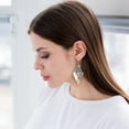 thumbnail image 3 of WIFKLSIIPG Boucles d'Oreilles Feuille Filigrane Style Mode Forme Feuille Pendantes Longues Gouttes pour Femmes Filles, 3 of 4