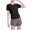 Black, variant on Women's Yoga Tops Short Sleeve Round Neck Raglan Sleeve Curved Hem Workout Shirts Breathable Quick Dry Activewear Casual Blouses, White XXL