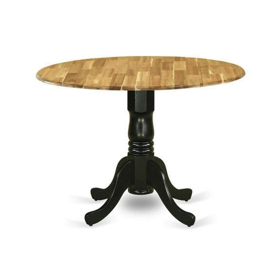 East West Furniture Dublin Traditional Wood Dining Table in Natural/Black