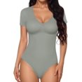 thumbnail image 1 of ORUYROP Combinaison à Manches Courtes et Manches Courtes Deep V Neck pour Vêtements pour Femmes, 1 of 5