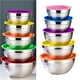 thumbnail image 5 of Naiovety Cuencos para mezclar de acero inoxidable, 5 uds., ensaladera doméstica multiusos con tapa, juego de cuencos de Metal anidados para cocinar, Mostrada Naiovety HA016133-00, 5 of 6