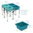thumbnail image 2 of ECR4Kids 4-Station Sand and Water Adjustable Height Table, Sensory Bins, Seafoam/Turquoise, 2 of 9
