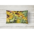 thumbnail image 2 of Carolines Treasures JMK1122PW1216 Sunflowers Canvas Fabric Decorative Pillow 12H x16W multicolor, 2 of 3