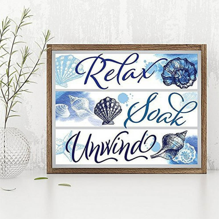 Relax Soak Unwind - 11x14 Unframed Art Print - Great Bathroom Decor - Walmart.com relax-soak-unwind-11x14-unframed-art-print-great-bathroom-decor-walmart-com