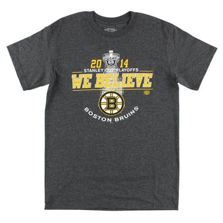 Old Time Sports Mens Boston Bruins NHL Stanley Cup Ledyard T Shirt Dark