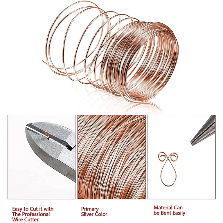 Fil De Cuivre Pur 99,9% 23 Jauge 0,6mm 5M - METERXITY Pour Bijoux, Bricolage, Bonsaï Et Jardinage