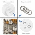 thumbnail image 4 of White Orange Pumpkins Fall Shower Curtain, Waterproof Shower Curtains for Bathroom, Thanksgiving Botanical Washable Fabric Bathtub Curtain Set Bath Decor with 12 Hooks Long 72"x84", 4 of 8