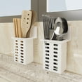 thumbnail image 4 of Floleo Kitchen Utensil Organizer Storage Rack for Chopsticks Spoons Knives, Waterproof Durable Plastic Holder with Drain Holes, Space Saving Countertop Organizer, Dishwasher Safe Easy to Clean, 4 of 6