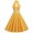 Yellow, variant on DailyTrove Women's Halter Neck Swing Dress-Sleeveless-A-Line-Cotton-for Summer Party/Retro Event-Polka Dot Pattern