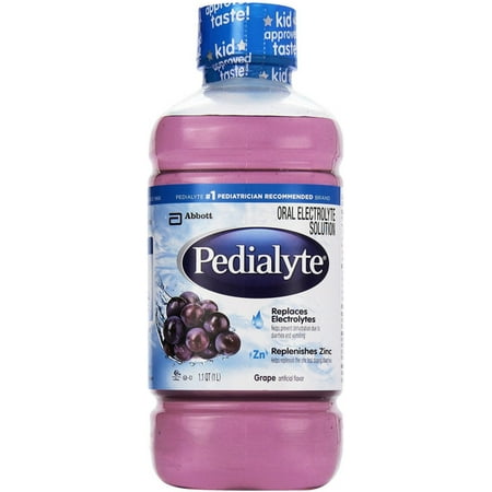 Pedialyte Oral Electrolyte Maintenance Solution, Grape 33.80 oz (Pack of 2)