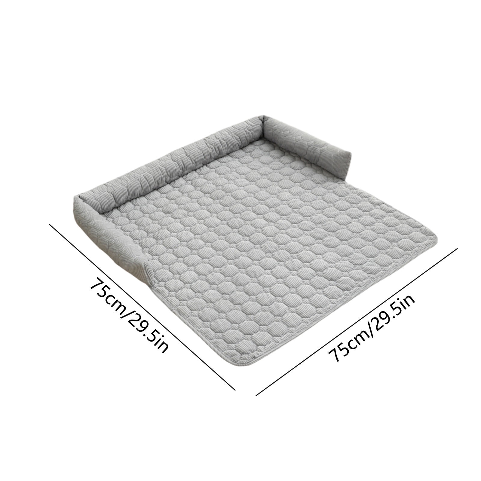 Plush Pet Sofa Bed Cushion Solid Color - Soft Sleeping Nest for Cats Dogs with Stay-in-Place Base, Machine Washable Cover Floor Sofa Furniture Protector