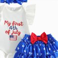 thumbnail image 4 of Paguaki Baby Girl 4th of July Outfits Independence Day Cute Print Short Sleeve Top Skirt Headband 3-Piece Set, 4 of 4
