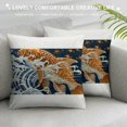 thumbnail image 3 of Throw Pillow CoversSquare Cushion Case Ocean Wave Fish Decorative Farmhouse Pillowcases for Couch Sofa Bedroom Living Room Car Decor Throw Pillows, 3 of 5