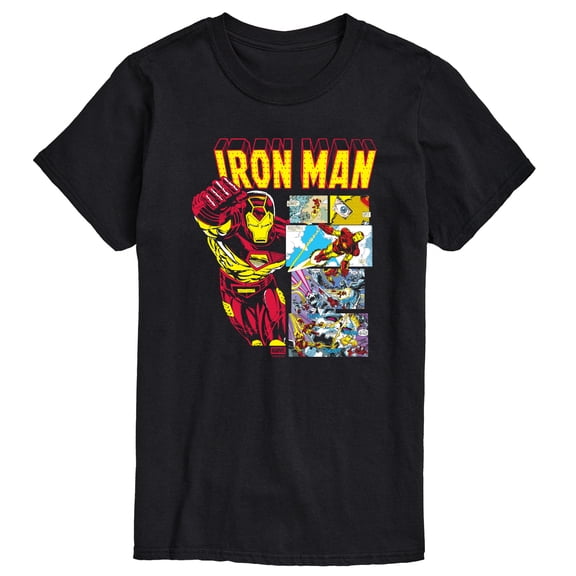 Iron Man - Panel Portrait - Men's Short Sleeve Graphic T-Shirt