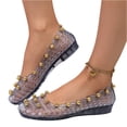 thumbnail image 3 of Willtoo Jelly Sandals Flat for Women Colorful Jelly Flats Platform Water Slides Slip on House Flat, 3 of 6