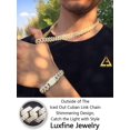 thumbnail image 4 of Collar Luxfine Cadena Cubana 12mm Bañado en Oro 14K con Circonitas CZ, 4 of 7