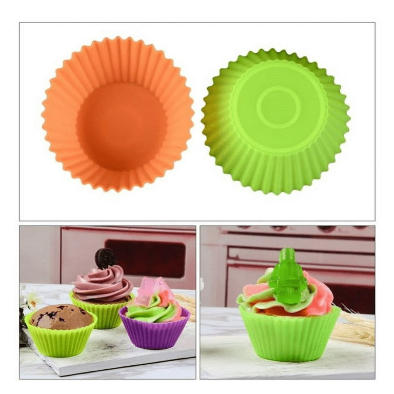 18 Pack Silicone Cupcake Baking Cups Reusable Food-Grade BPA Free