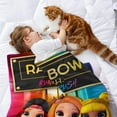thumbnail image 2 of Rainbow High Dolls-themed Pals Plush Throw Blanket Gifts for Fans Girls Boys Women Present Suitable for a variety of settings 40''*60''(100*150cm), 2 of 6