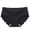 Black, variant on Women's Silk Underwear Panties Soft Seamless Briefs Breathable Solid Color Mid Rise Triangle Underwear