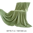 thumbnail image 3 of Frazada Manta de forro polar verde de 150 x 200 cm, súper suave y cálida, para sofá cama, de franela de color liso (1 unidad) JASKFLY, 3 of 9