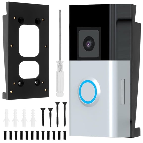 Doorbell Vinyl Siding Mount Compatible with Video Doorbell for Corner Mounting Wedge Kit (4" Standard Vinyl Siding Only)