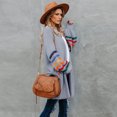 thumbnail image 3 of Automne Hiver Cardigan Ample à Rayures pour Femmes Grande Taille, 3 of 6