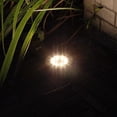 thumbnail image 4 of Lámpara enterrada de jardín impermeable con luz solar subterránea de 8 LED (luz cálida), 4 of 7