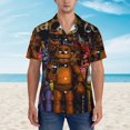 thumbnail image 2 of Lsque Five Nights At Freddy'S Pattern Hawaiian Shirt for Men Unisex Summer Beach Casual Short Sleeve Cotton Linen Button Down Shirts-Large, 2 of 6
