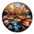 thumbnail image 2 of Designart "Resonating Rhythms on Vinyl Records II" Music Oversized Wall Clock, 2 of 5