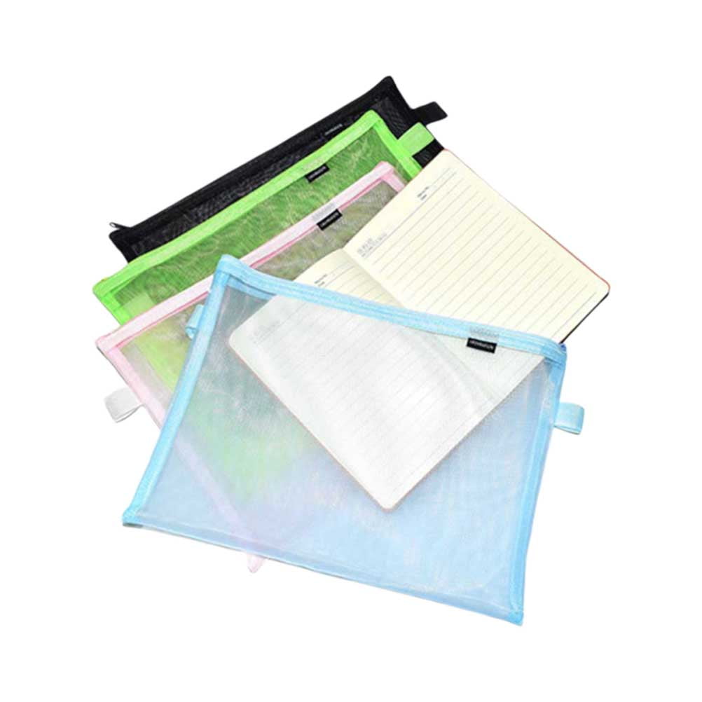 NUOLUX File Mesh Bag Zipper Pouch Document Folder Bag