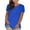 Blue 1, variant on cfhntfmh Plus Size Tops for Women Crew Neck Short Sleeve Shirts Summer Solid Color Loose Basic T-Shirts Tees