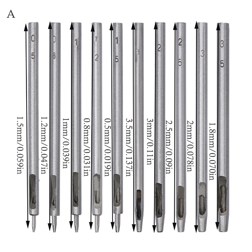 Zeiwohndc Hollow Leather Hole Punching Tool Heavy Duty Alloy Round Hole Puncher Tool