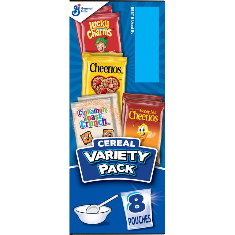 Cereal Variety Pack, Lucky Charms, Cinnamon Toast Crunch, Cheerios