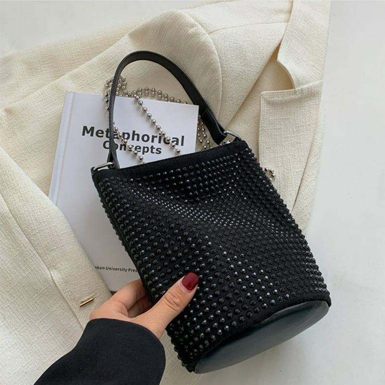 Women Evening Clutch Bag Leather Sparkling Designer Handbag Purse